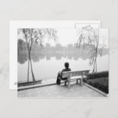 Hanoi Vietnam, Uitzicht van het Hoan Kiem Lake (NR Briefkaart (Voorkant / Achterkant)