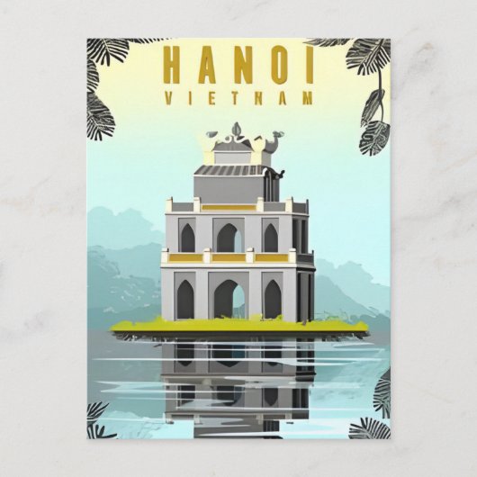 Hanoi, Vietnam Vintage retro toerisme Briefkaart (Voorkant)