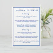 Hanoukka Blessings Hebrew Anglais Guide Cartes (Debout devant)