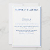 Hanoukka Blessings Hebrew Anglais Guide Cartes (Dos)