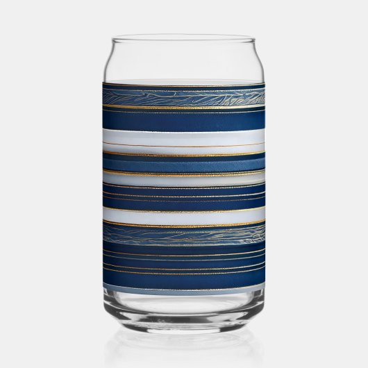 Hanoukka Blues Stripes Bleu Blanc Or (Recto)