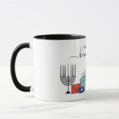 Hanoukka Cadeaux & Menorah Holiday Coffee Mug (Gauche)