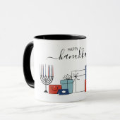Hanoukka Cadeaux & Menorah Holiday Coffee Mug (Devant gauche)