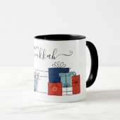 Hanoukka Cadeaux & Menorah Holiday Coffee Mug (Devant droit)
