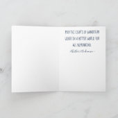 Hanoukka Carte de voeux Elegant Marine N Gold (Intérieur)