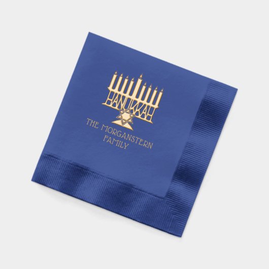 Hanoukka Chanukah Lit Menorah #2 Nom de famille (Gauche)