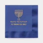 Hanoukka Chanukah Lit Menorah #31L Nom de famille (Recto)