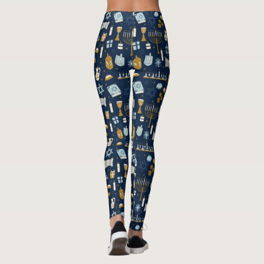 Hanoukka Doodles jolies Leggings illustrés (Dos)
