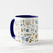Hanoukka Doodles mignon Mug illustré (Devant gauche)