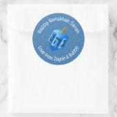 Hanoukka Dreidel Design Sticker Étiquette (Sac)