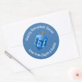 Hanoukka Dreidel Design Sticker Étiquette (Enveloppe)