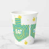 Hanoukka Dreidel Swirl 8 oz. Gobelets en papier (Recto)