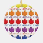 Hanoukka "Dreidels 3D" - Ornement du cercle (Dos)