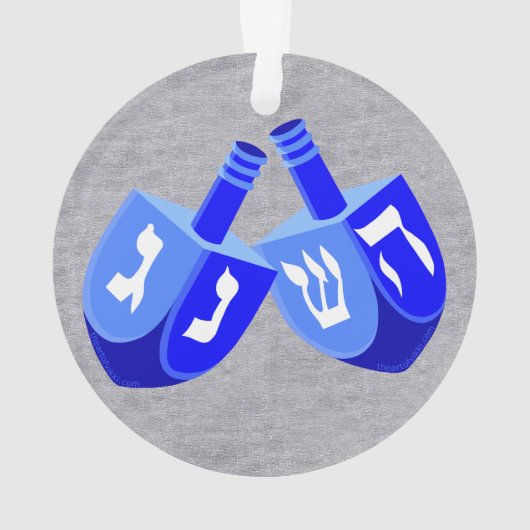 Hanoukka Dreidels En Bleu Cute Kids Chrismukkah (dos)