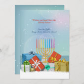 Hanoukka et carte de vacances de Noël (Devant / Derrière)