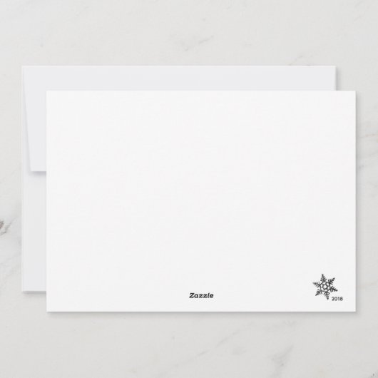 Hanoukka et Noël Carte photo moderne bleu (Dos)