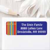 Hanoukka Étiquettes de retour "Hanoukka Candles" (En situation)