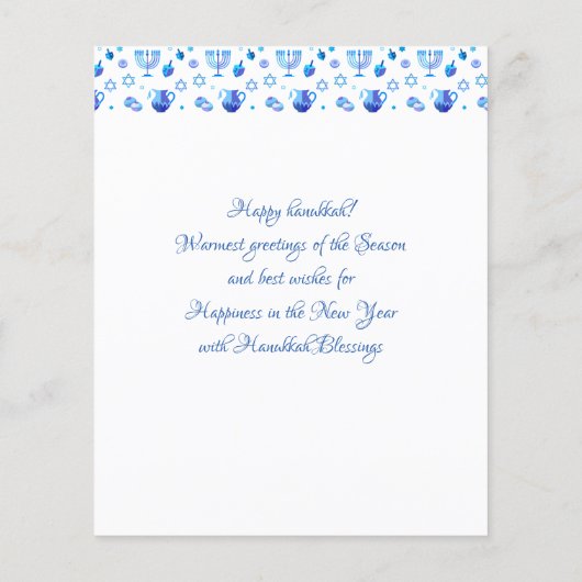 Hanoukka Festival Party Blue Orament papier plat (Dos)