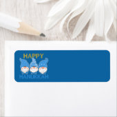 Hanoukka Gnomes Trio Étiquettes de adresse (En situation)