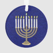 Hanoukka Gold Menorah Elegant Chrismukkah (dos)