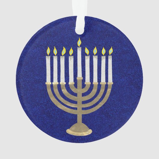 Hanoukka Gold Menorah Elegant Chrismukkah (dos)