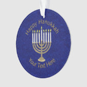 Hanoukka Gold Menorah Elegant Chrismukkah (devant)