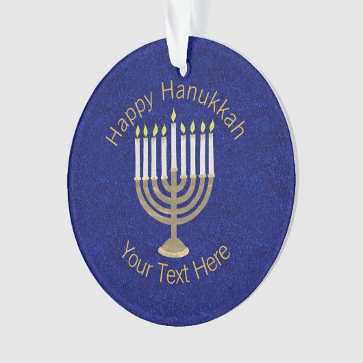 Hanoukka Gold Menorah Elegant Chrismukkah (devant)