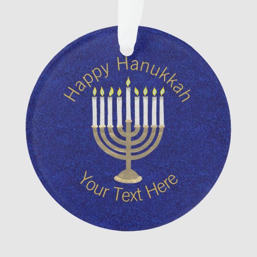 Hanoukka Gold Menorah Elegant Chrismukkah (devant)