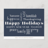 Hanoukka Greming Carte postale or Marine (Devant)