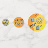 Hanoukka Happy Glitzy Table Confetti (Derrière)