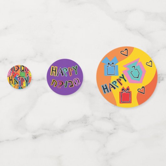 Hanoukka Happy Table Confetti (Derrière)