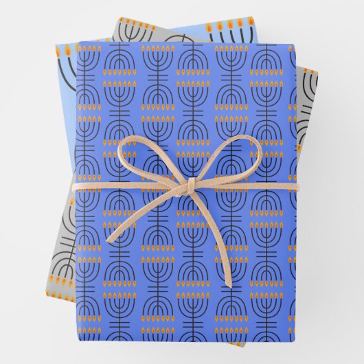 Hanoukka Menorah Abstract Design Papier S (En situation)