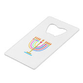 Hanoukka Menorah allume le symbole de vacances (Devant Angle)