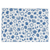 Hanoukka Menorah Blue Star Juif grand sac cadeau (Dos)