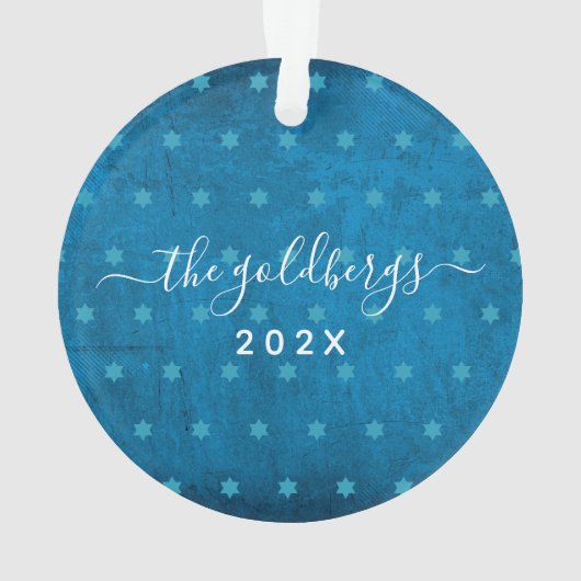 Hanoukka Menorah bougies Turquoise Keepsaké person (dos)