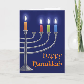 "Hanoukka Menorah." Carte de voeux