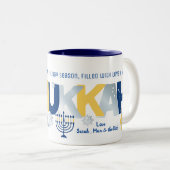 HANOUKKA Menorah Dreidel Coffee Mug (Devant droit)