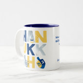 HANOUKKA Menorah Dreidel Coffee Mug (Devant gauche)