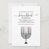 Hanoukka Menorah Fête Invitation (Devant)