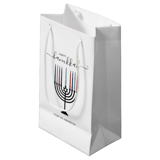 Hanoukka Menorah - Sac cadeau de vacances (Devant Angle)