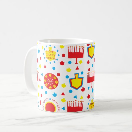 Hanoukka Mug Colorful Crazy 8 nuits (Devant gauche)
