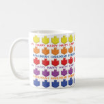 Hanoukka Mug "Dreidels 3D"<br><div class="desc">Tasse Hanoukka colorée et amusante. "3 D Dreidels" Chanukah Mug. Personnalisez la tasse en supprimant du texte et en le remplaçant par votre propre message. Choisissez votre style de police, votre couleur et votre taille préférés. Créez un cadeau simple en ajoutant quelques bonbons à la tasse, enveloppez-le dans du cellophane...</div>