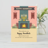 Hanoukka par la carte de voeux du feu (Debout devant)