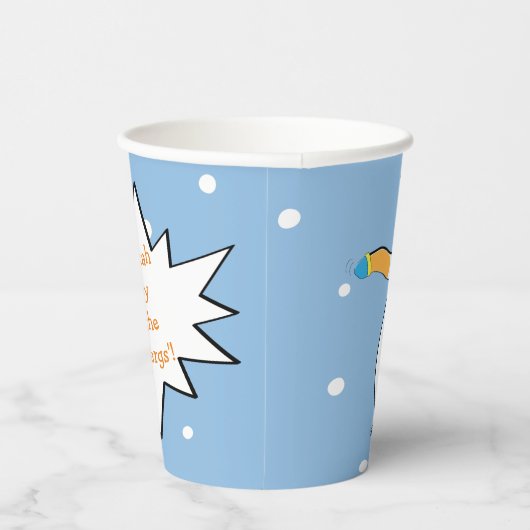 Hanoukka Penguin 8 oz. Gobelets en papier (Droite)