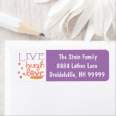 Hanoukka Retour Étiquettes violet/rouge "Love a La (En situation)