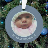 Hanoukka Rustic Menorah Cute Photo double face