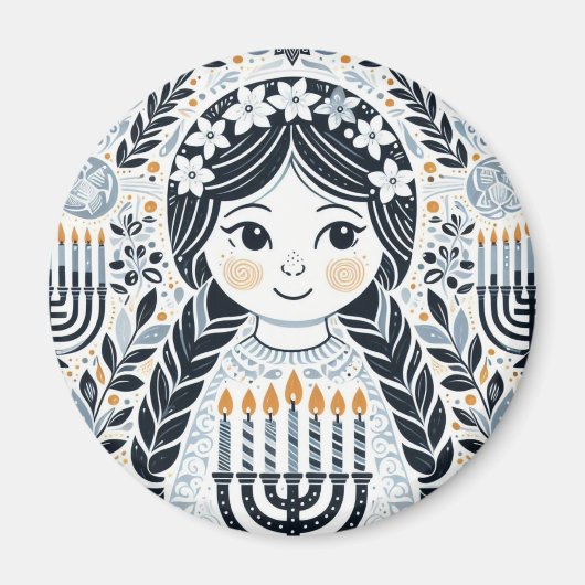 Hanoukka Sameach Brilliance Magnet : Illuminez-vou (Devant)