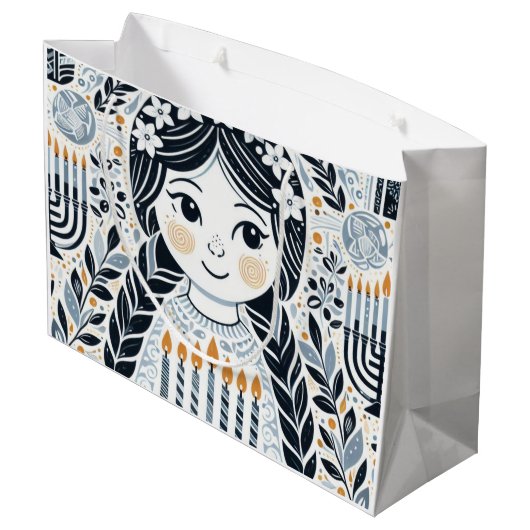 Hanoukka Sameach Celebration Cadeau Sac : Unwrap t (Dos Angle)
