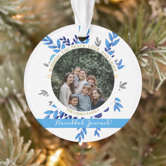 Hanoukka Sameach | Photo de famille Hanoukka simpl (Arbre)