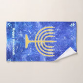 Hanoukka Snowstorm Menorah (Serviette à main)